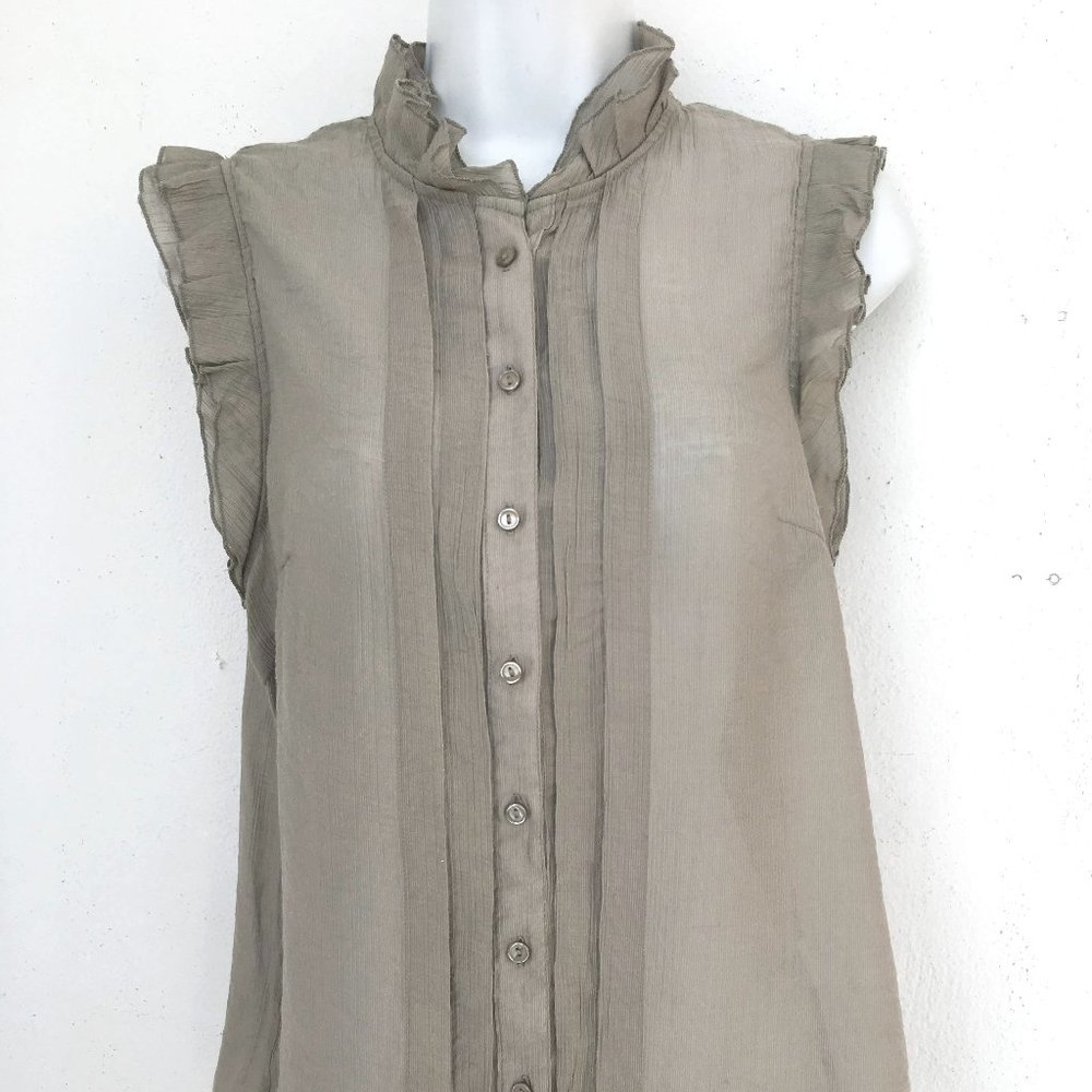 Lapis sleeveless button up blouse